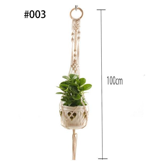 Hot sales 100% handmade macrame plant hanger flower /pot hanger for wall decoration countyard garden - Pepe Atacado e Varejo