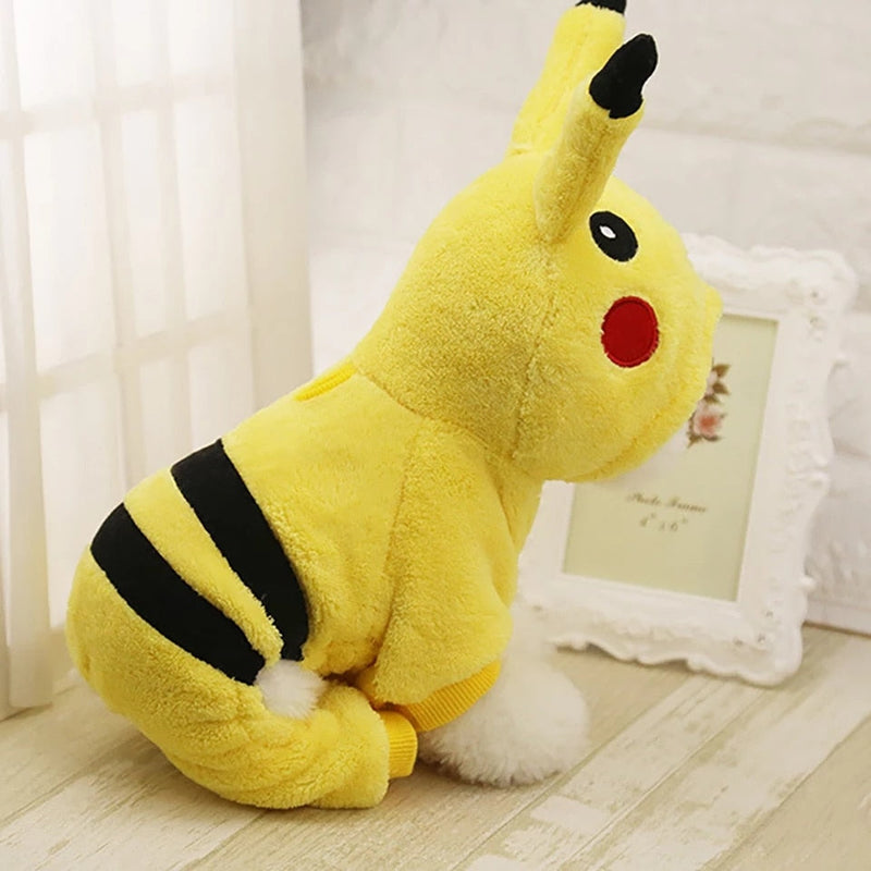 Roupa Pikachu Anime Cachorro Gato